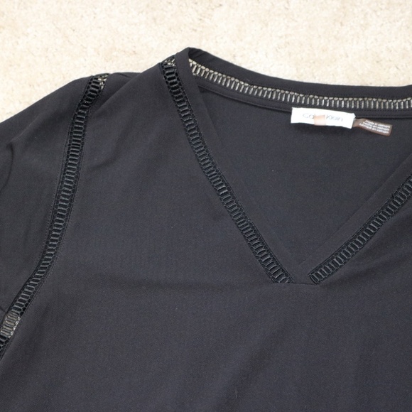 Calvin Klein Black V-Neck Blouse - Picture 3 of 4